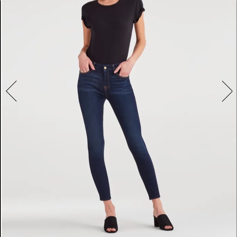 NEW 7 for all mankind dark wash skinny jeans